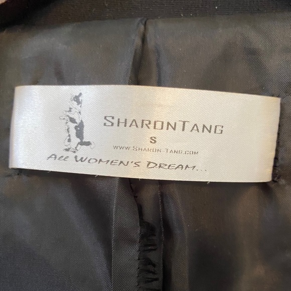 SUPER STYLISH RED/BLACK COAT DRESS - Picture 10 of 11